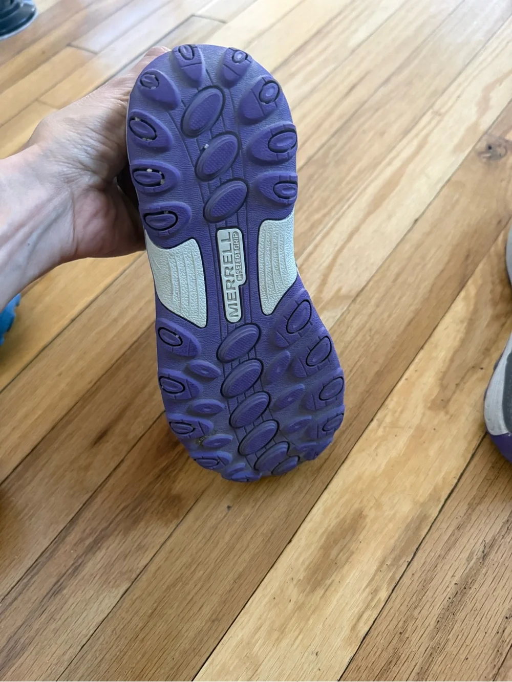 Merrell Kids Gray and Purple Rugged Sneakers